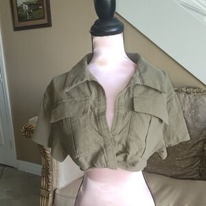 SHEIN Taupe Textured Fabric